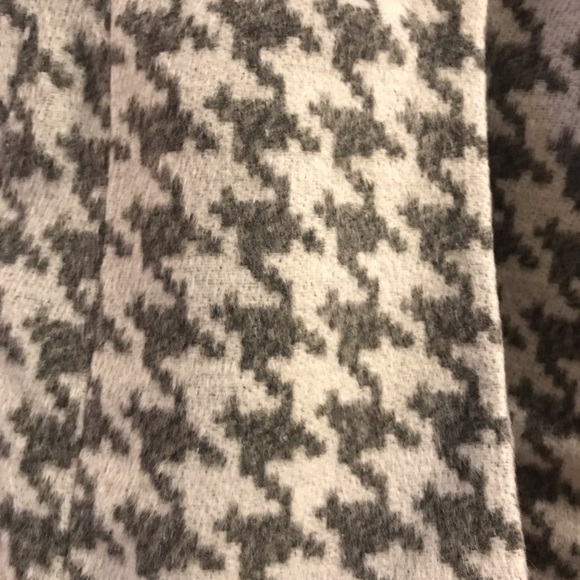 Gray White Houndstooth Coat with Hood - Picture 2 of 7
